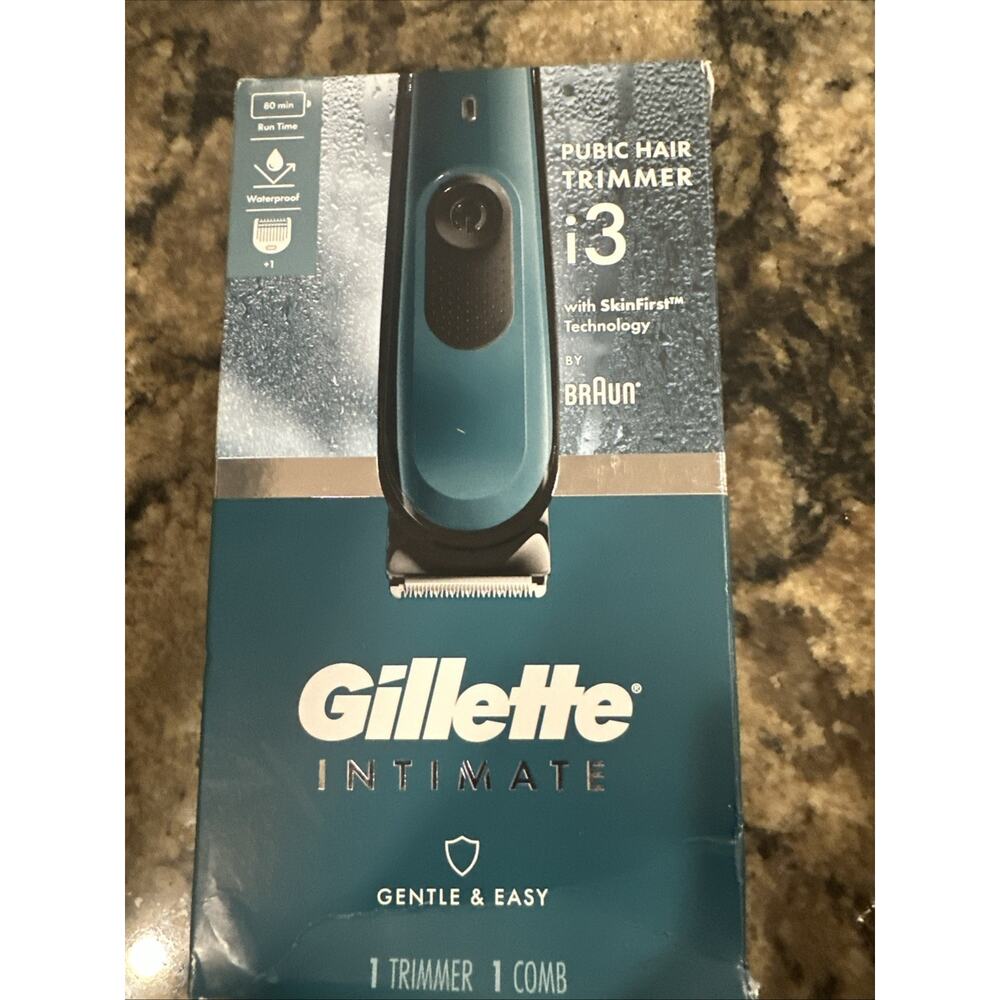 Gillette Braun Intimate i3 Pubic Hair Cordless Trimmer W/ Sensitive Comb